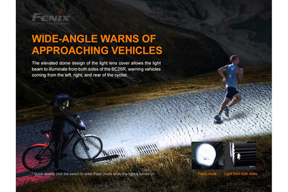 Fenix BC26R LED Bike Light + FREE BC05R V2 Tail Light Bundle -- OPEN BOX