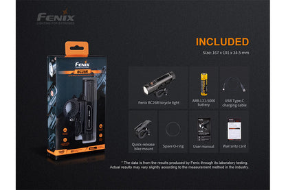 Fenix BC26R LED Bike Light + FREE BC05R V2 Tail Light Bundle -- OPEN BOX