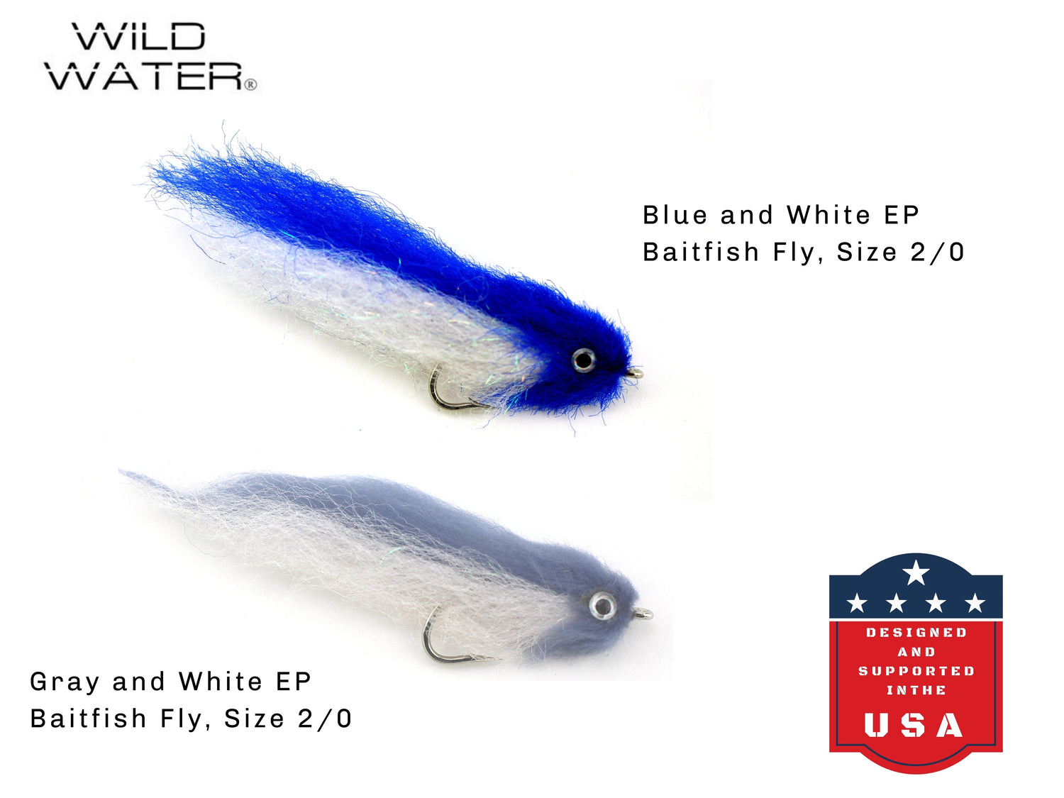 Top Water Baitfish Fly Assortment, 12 Saltwater Flies | Fly Box | Wild Water Fly Fishing