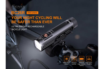 Fenix BC26R LED Bike Light + FREE BC05R V2 Tail Light Bundle -- OPEN BOX