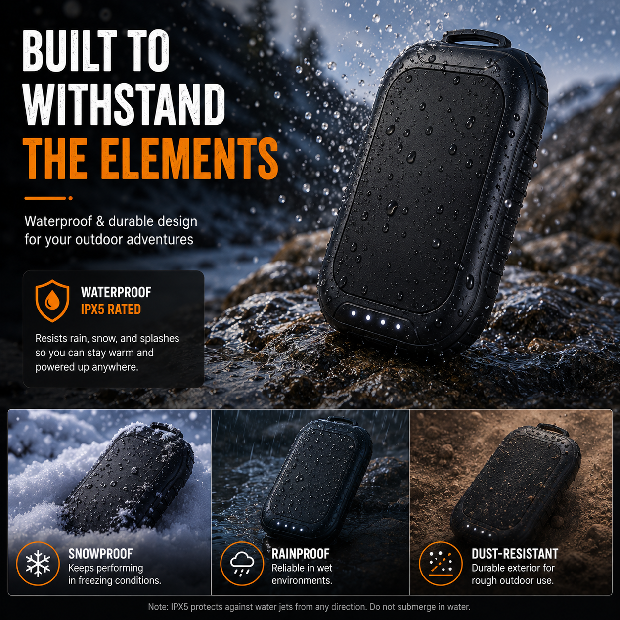 LITEGUEST 3-in-1 Heated Hand Warmer – Power Bank &amp; LED Light