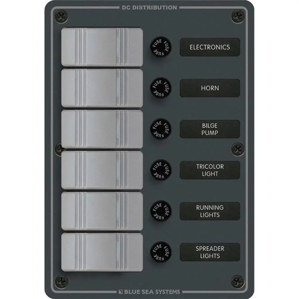 Blue Sea 8053 Slate Grey - 6 Position - Vertical [8053]