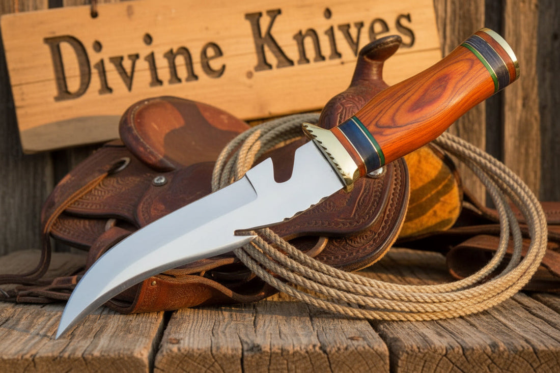 Colorful Spacer Ring Damascus Knife with Natural Tan Wood Handle