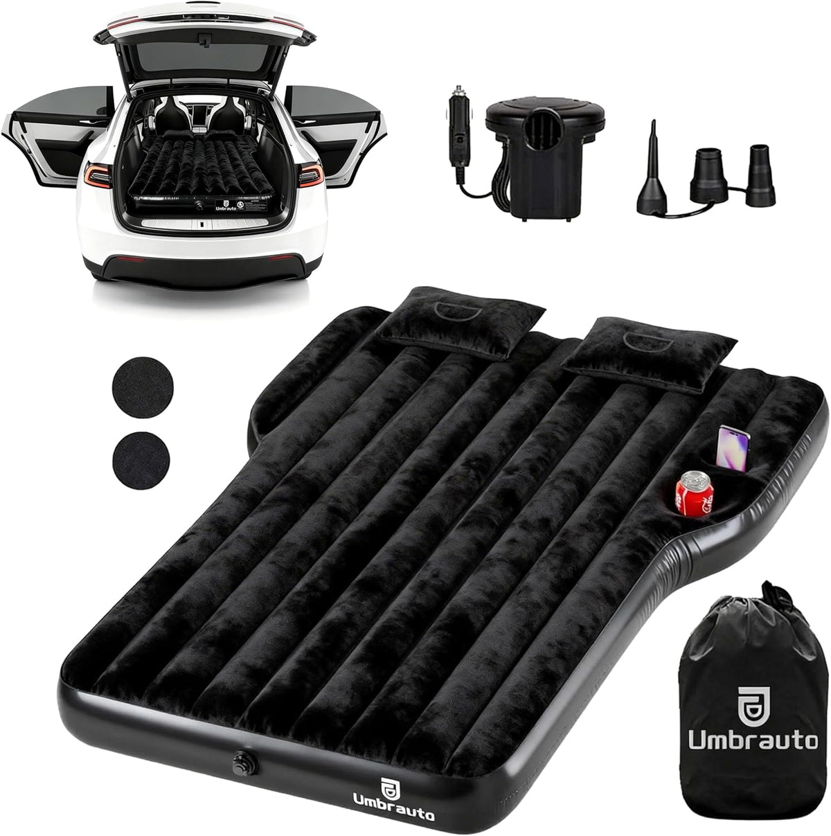 Umbrauto Tesla Y Car Camping SUV Thicken Air Mattress,Black