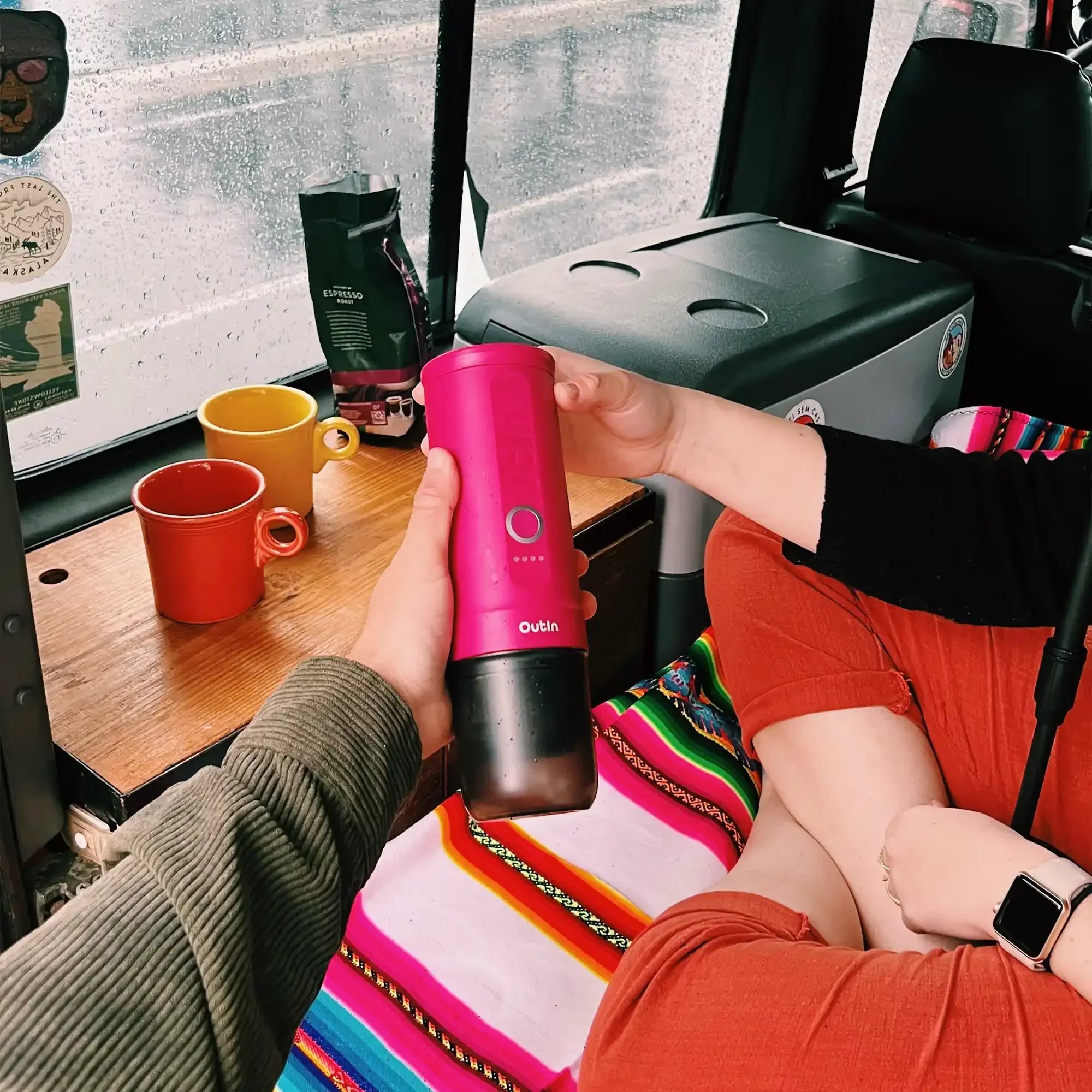 Nano Portable Espresso Machine (Fuchsia Pink)
