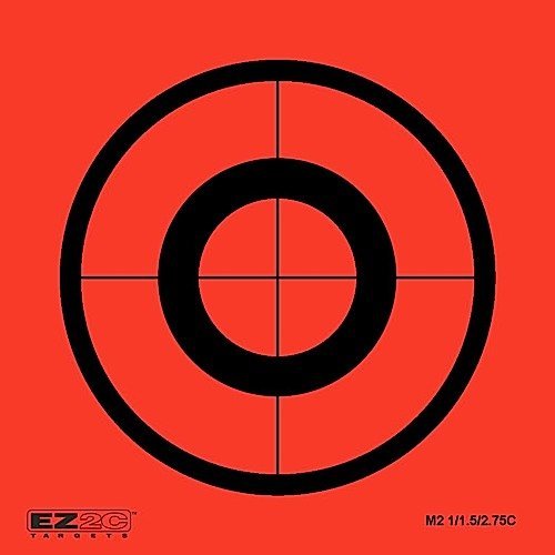 25 EZ2C Mini Shooting Targets Bright Fluorescent Self-Adhesive 3.5"x3.5" (25 count)
