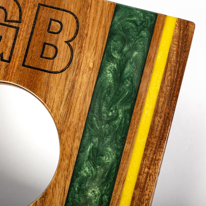 1ft x 2ft Gameday Teams Epoxy Resin Wood Compact Travel Cornhole Board Set