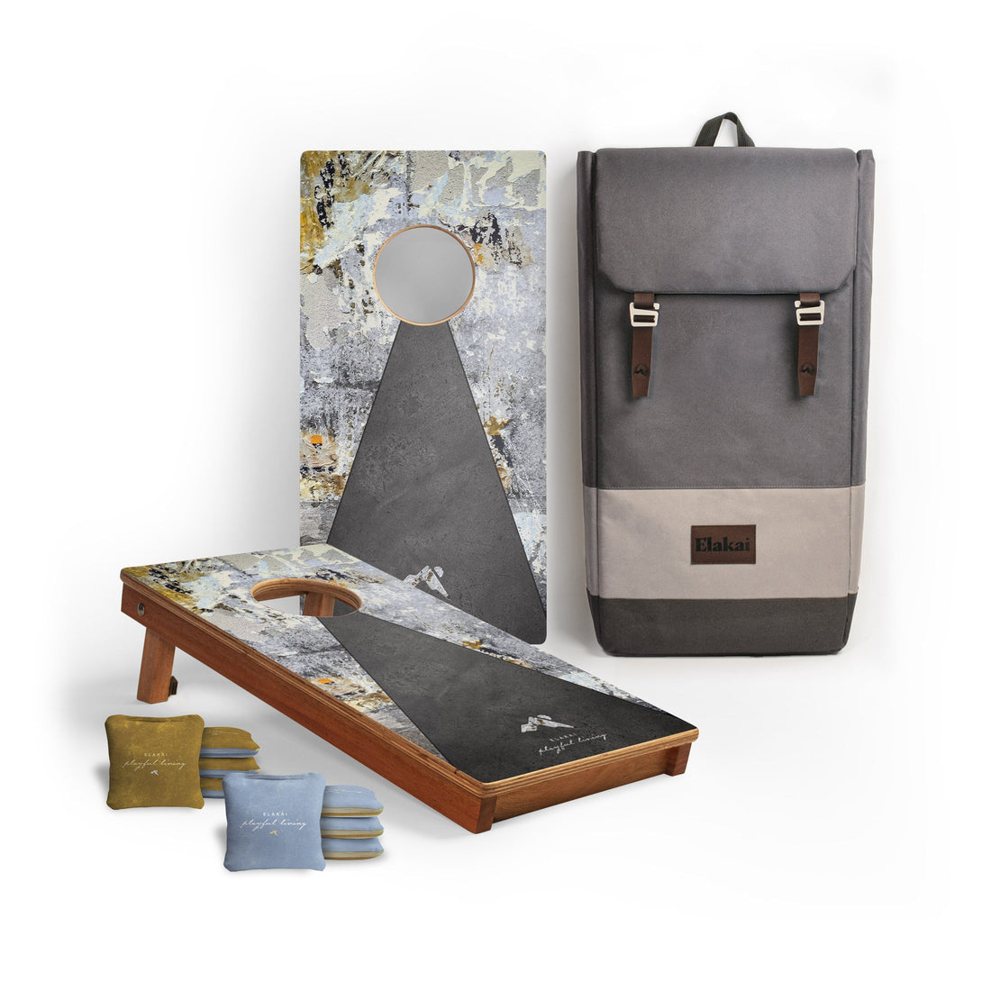 1ft x 2ft Graphic Travel Cornhole Set | Modern Play Collection