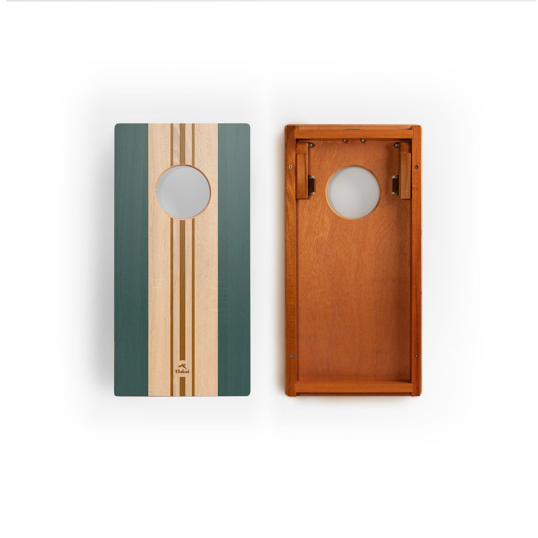 1ft x 2ft Graphic Wood Travel Cornhole Set | Coastal Surf Beach Collection