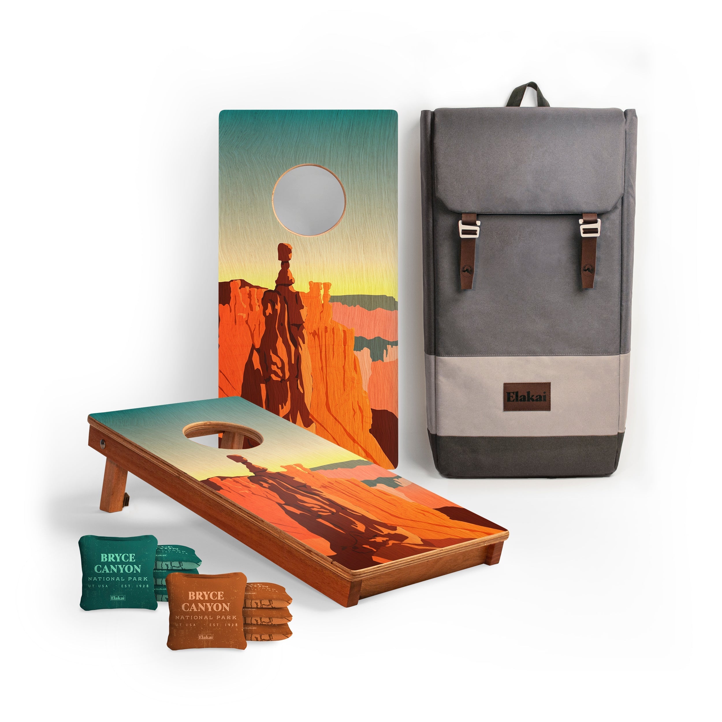 1ft x 2ft Graphic Wood Travel Cornhole Set | National Parks Inspired Collection