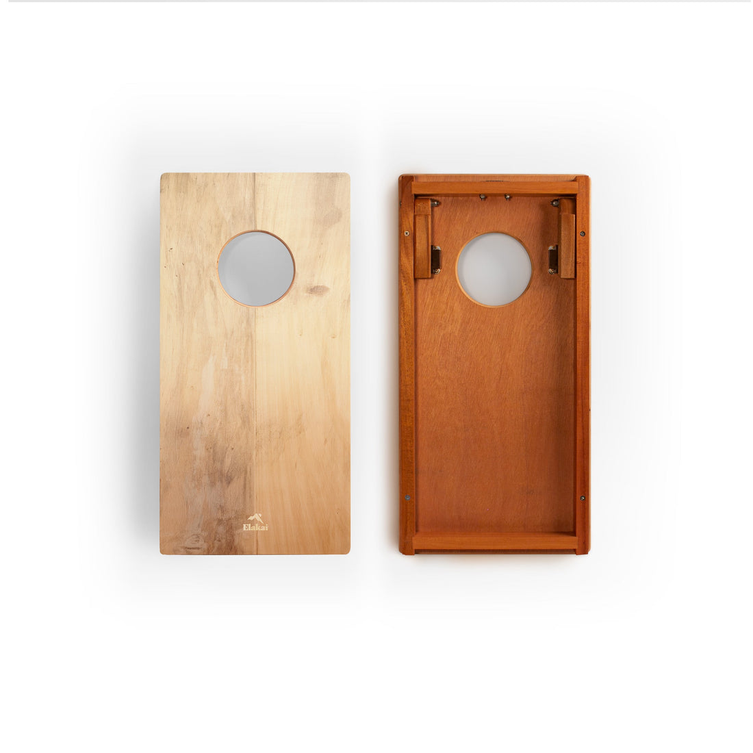 1ft x 2ft Graphic Wood Travel Cornhole Set | Organic Wood Pattern Collection