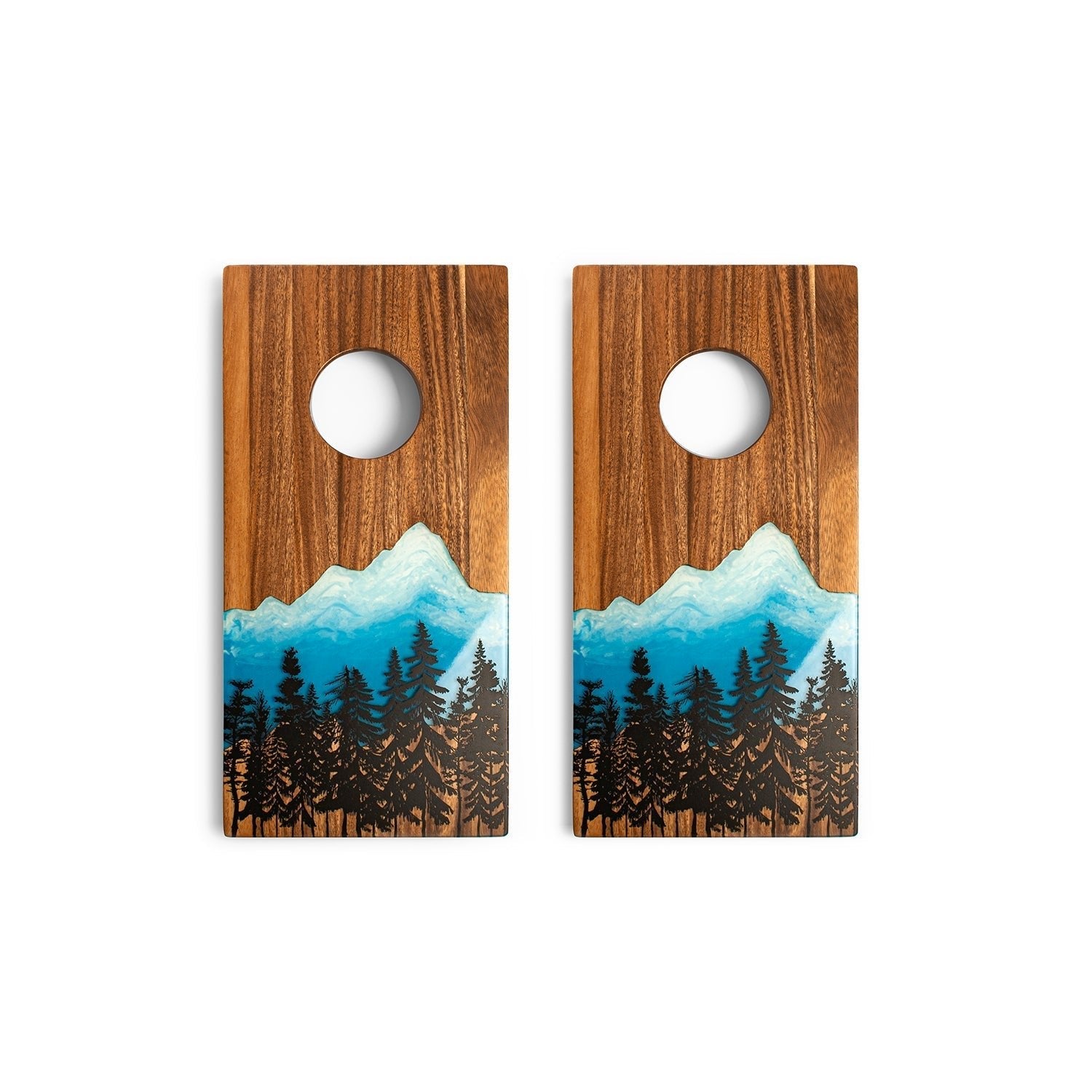 1ft x 2ft Resin &amp; Wood Travel Cornhole Set | Mountain Collection