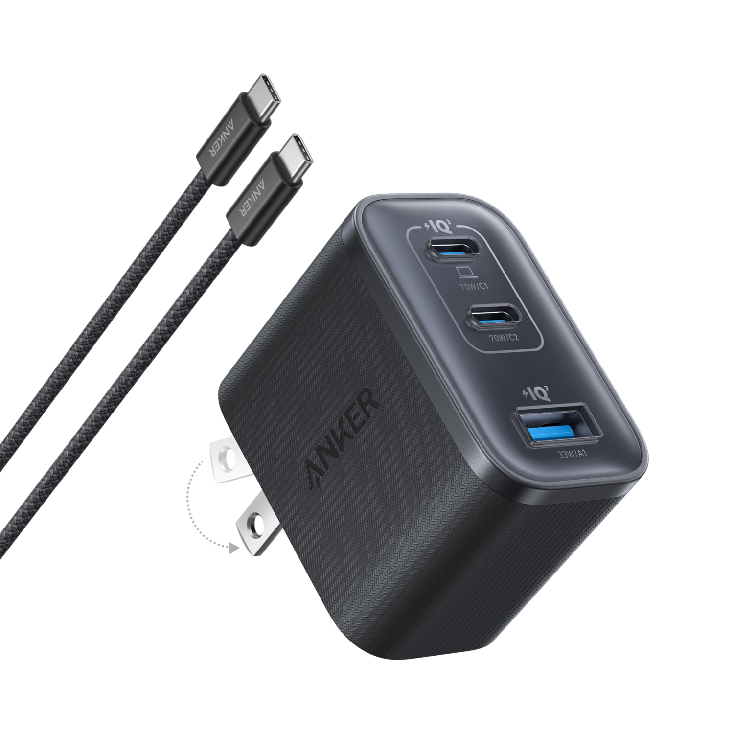 Anker Nano Charger (70W, 3 Ports)
