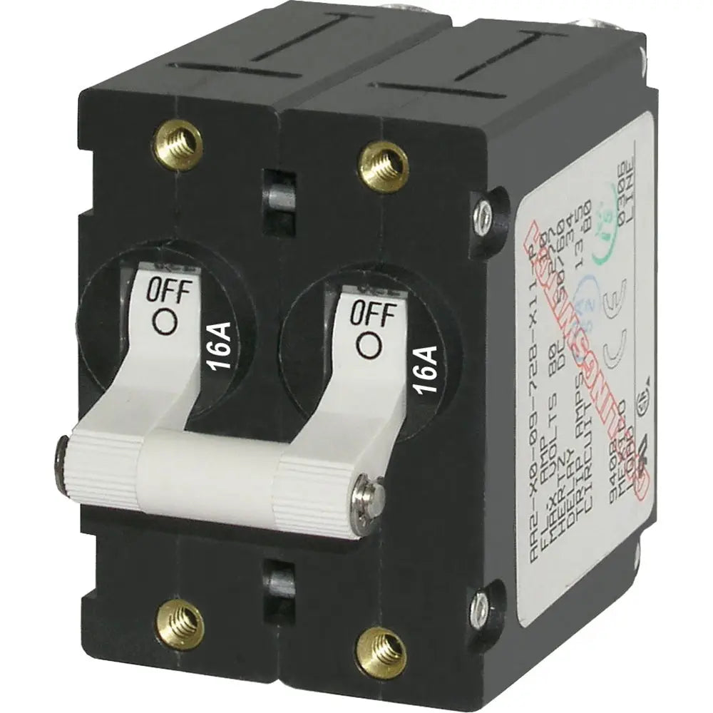 Blue Sea 7294 A-Series Double Pole Toggle - 16A - White [7294]