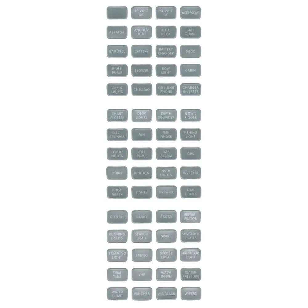 Blue Sea 8217 Grey Small Format Label Kit - 60 Labels [8217]