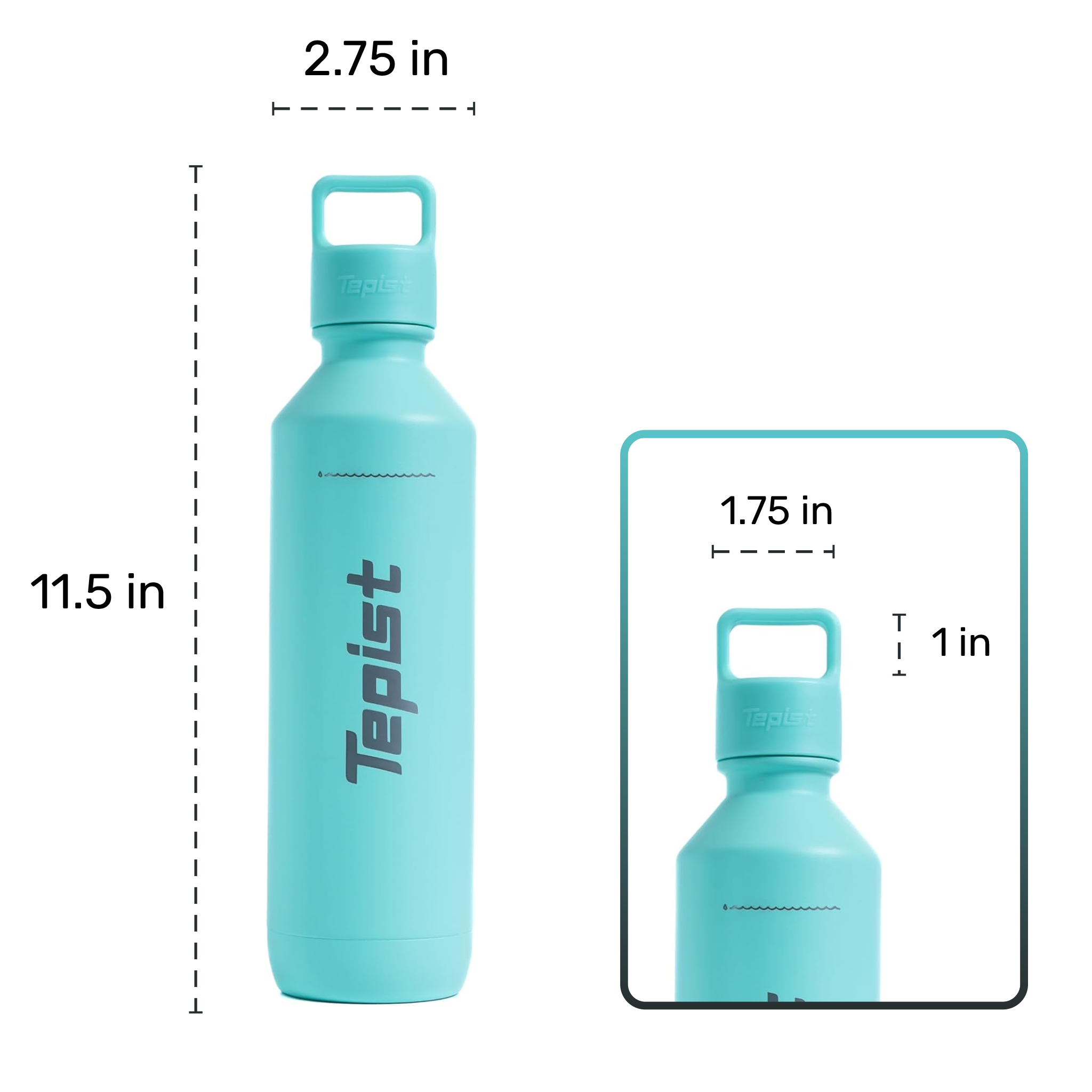 TwentyO 20oz Stainless Steel Bottle Compatible with Sodastream Machines