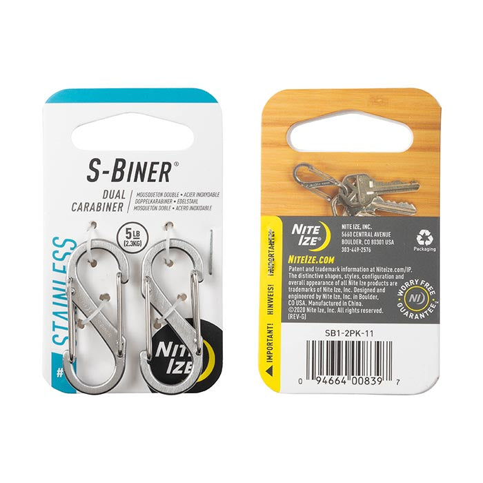 S-Biner Stainless Steel Dual Carabiner 