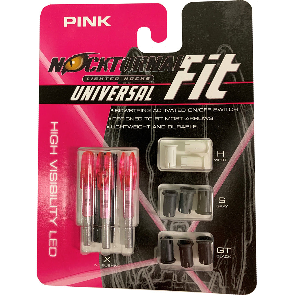 Nockturnal FIT Lighted Nocks Pink - 3 Pack