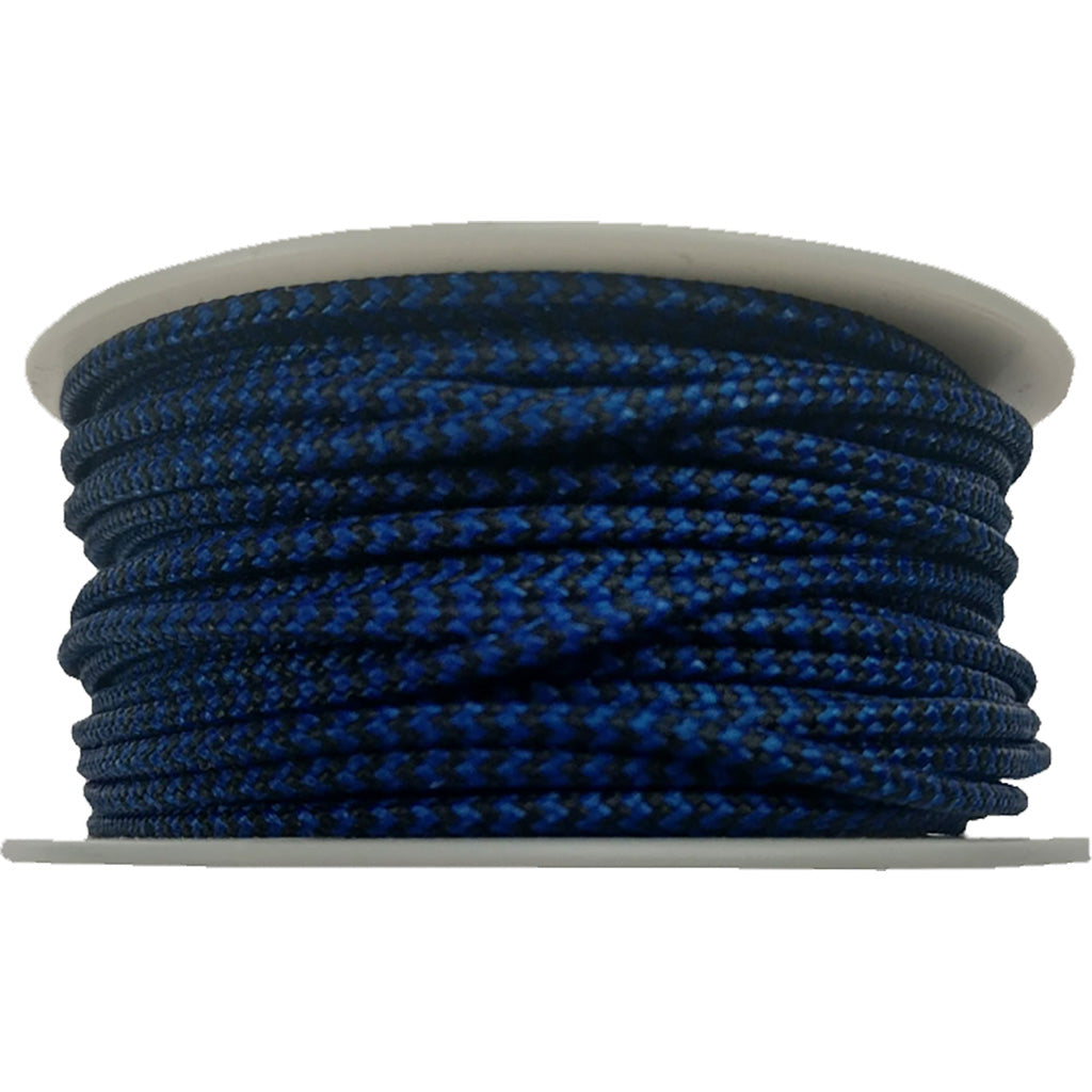BCY 24 D-Loop Material in Blue/Black - Durable Braided Polyester