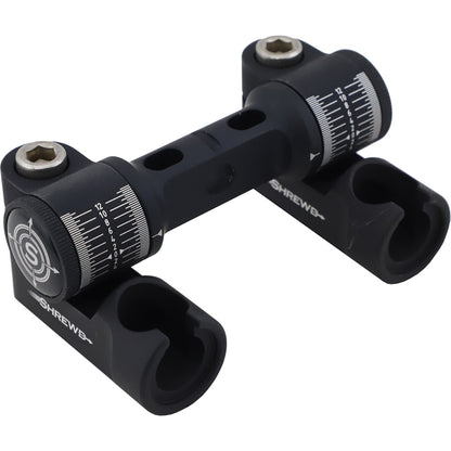 Shrewd Archery Atlas V-Bar Matte Black Double - Premium Stabilization System