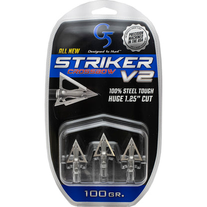 G5 Outdoors Striker V2 Crossbow Broadheads 100 Grain - 3 Pack