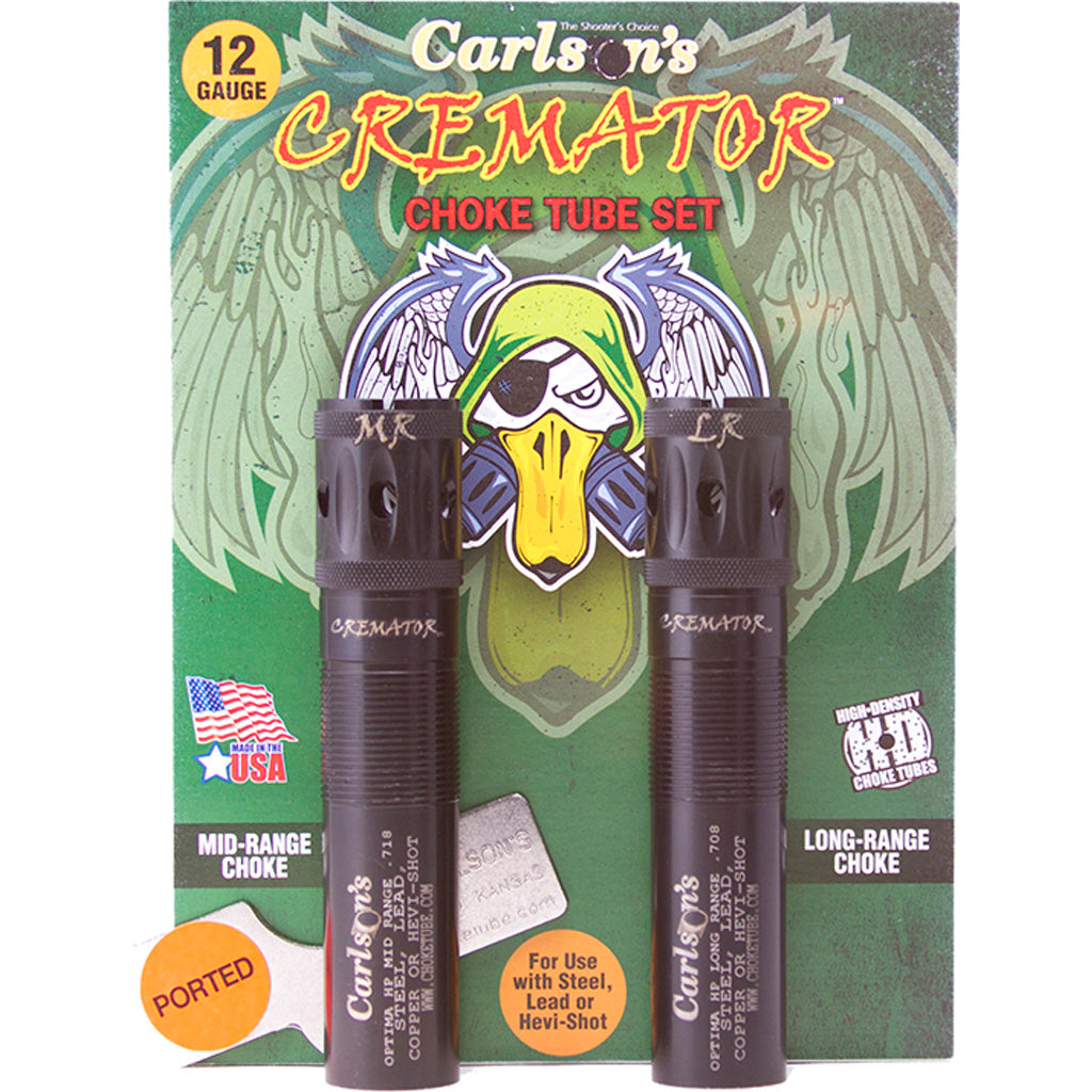 Carlsons Cremator Ported Choke 12 ga. Beretta Optima HP MR, LR 2 pk.