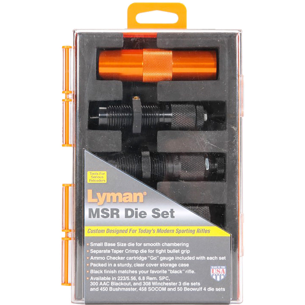 Lyman MSR Precision 4 Piece Die Set 9mm Luger
