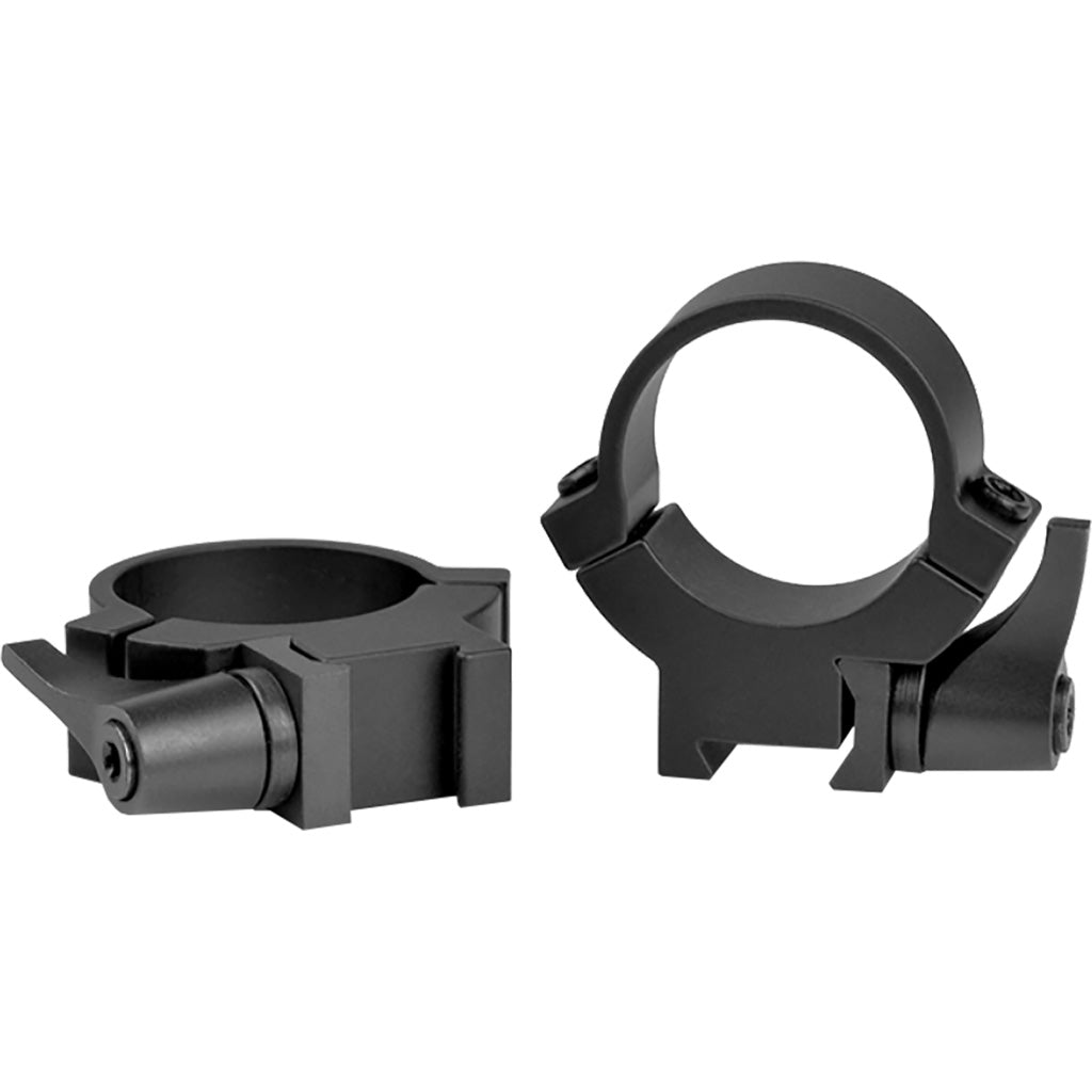Warne Maxima Horizontal QD Rimfire Scope Rings 3/8 Dovetail Matte Black - Medium