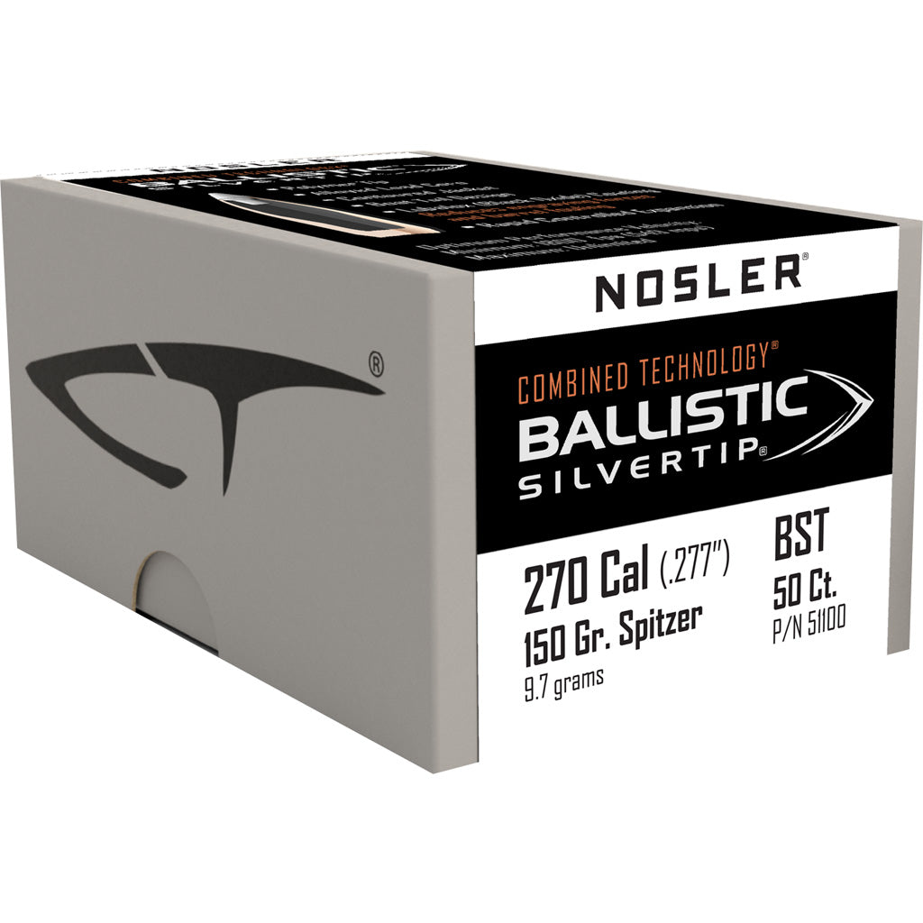Nosler Ballistic Silvertip Hunting Bullets .270 Cal. 150 gr. Spitzer Point 50 pk.