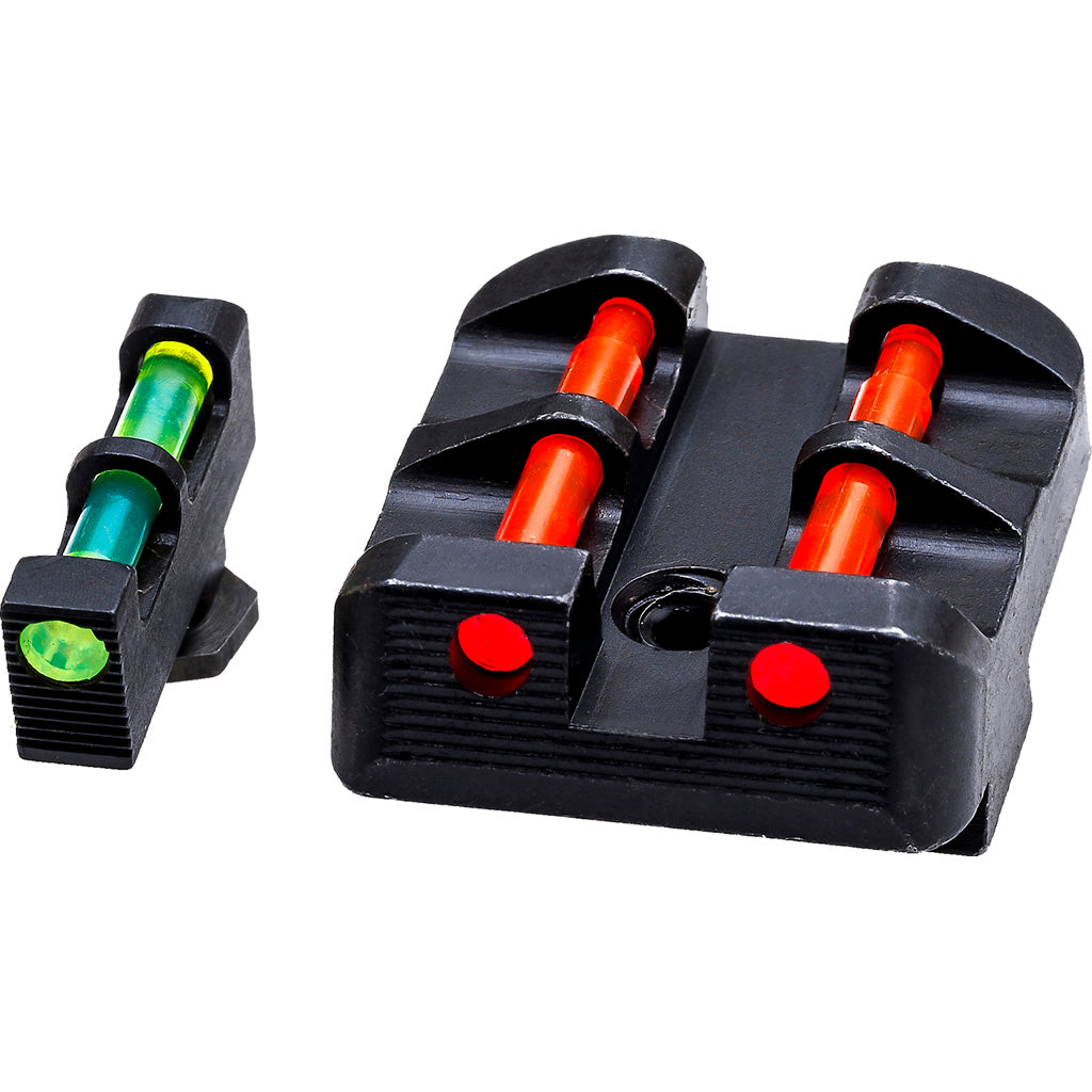 HIVIZ Interchangeable Front &amp; Rear Handgun Target Sights Fits All Glock Models Green Red White Litepipes