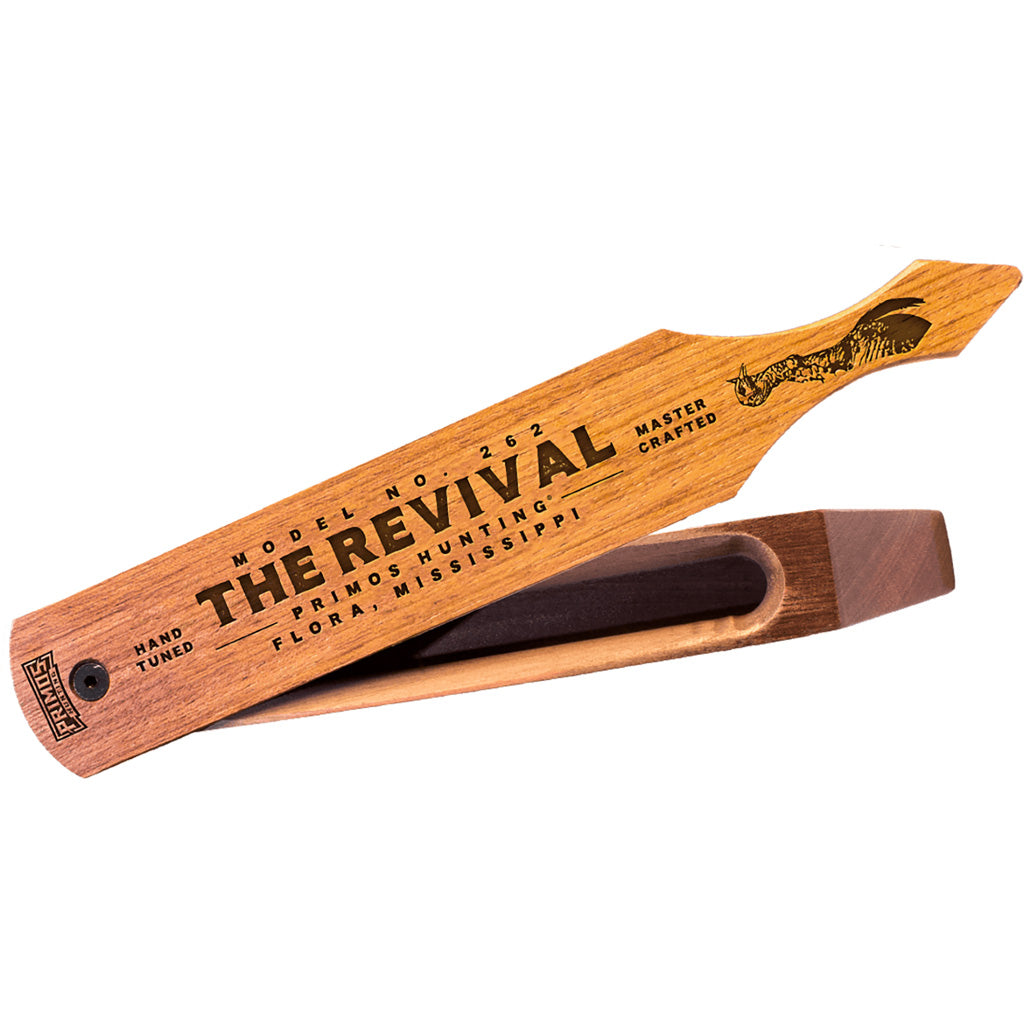 Primos Revival Woodgrain Box Turkey Call - High-Volume Long Box with Versatile Sound