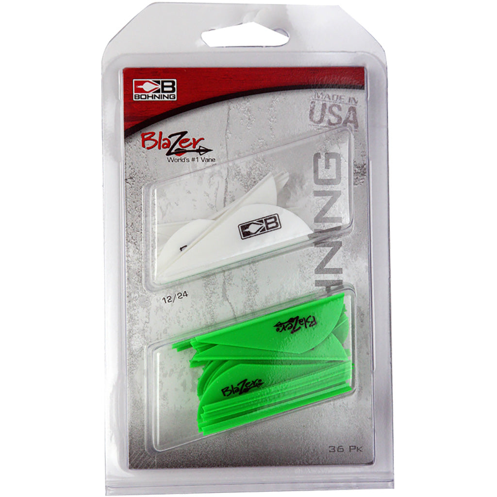 Bohning Blazer Vane Combo White/Neon Green 36 Pack