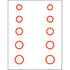 Gunstar Mini Circles Target Reticle Set Orange - Precision Shooting Accessory
