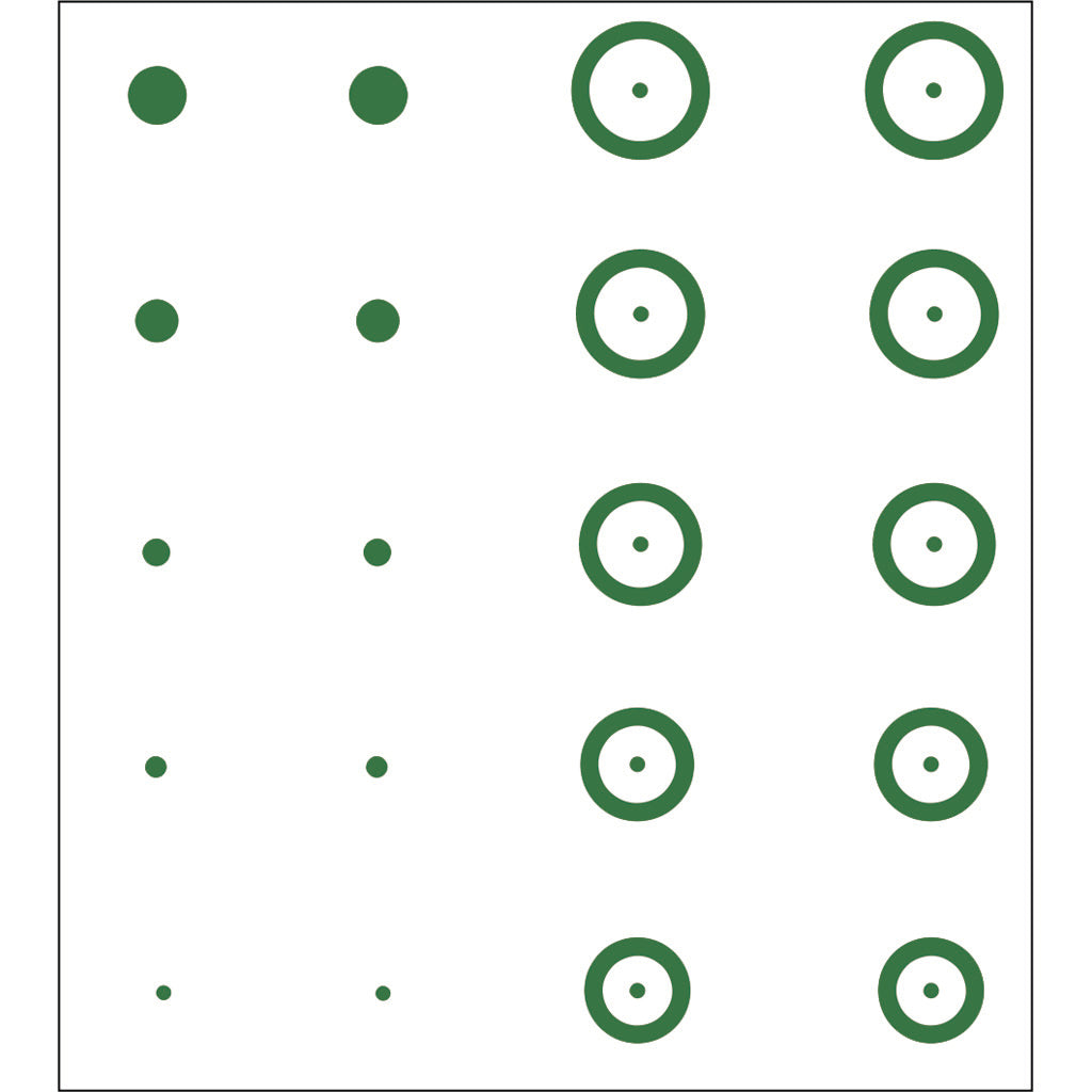 Gunstar Pro Series Chubbie Reticle Set Green - Precision Dot Reticles