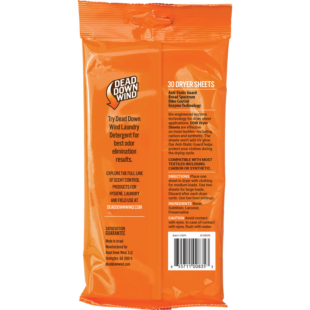 Dead Down Wind Dryer Sheets 30 ct - Part Number: 1403093