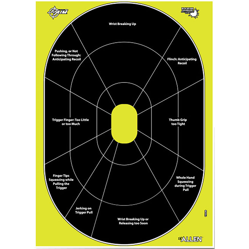 EzAim Splash Handgun Trainer Paper Target 12x18 8 pk.