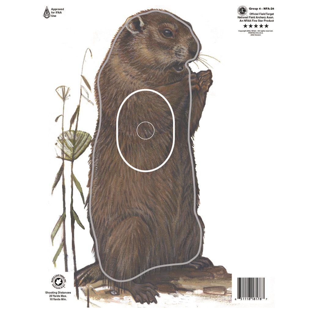 Maple Leaf NFAA Animal Faces Group 4 Woodchuck