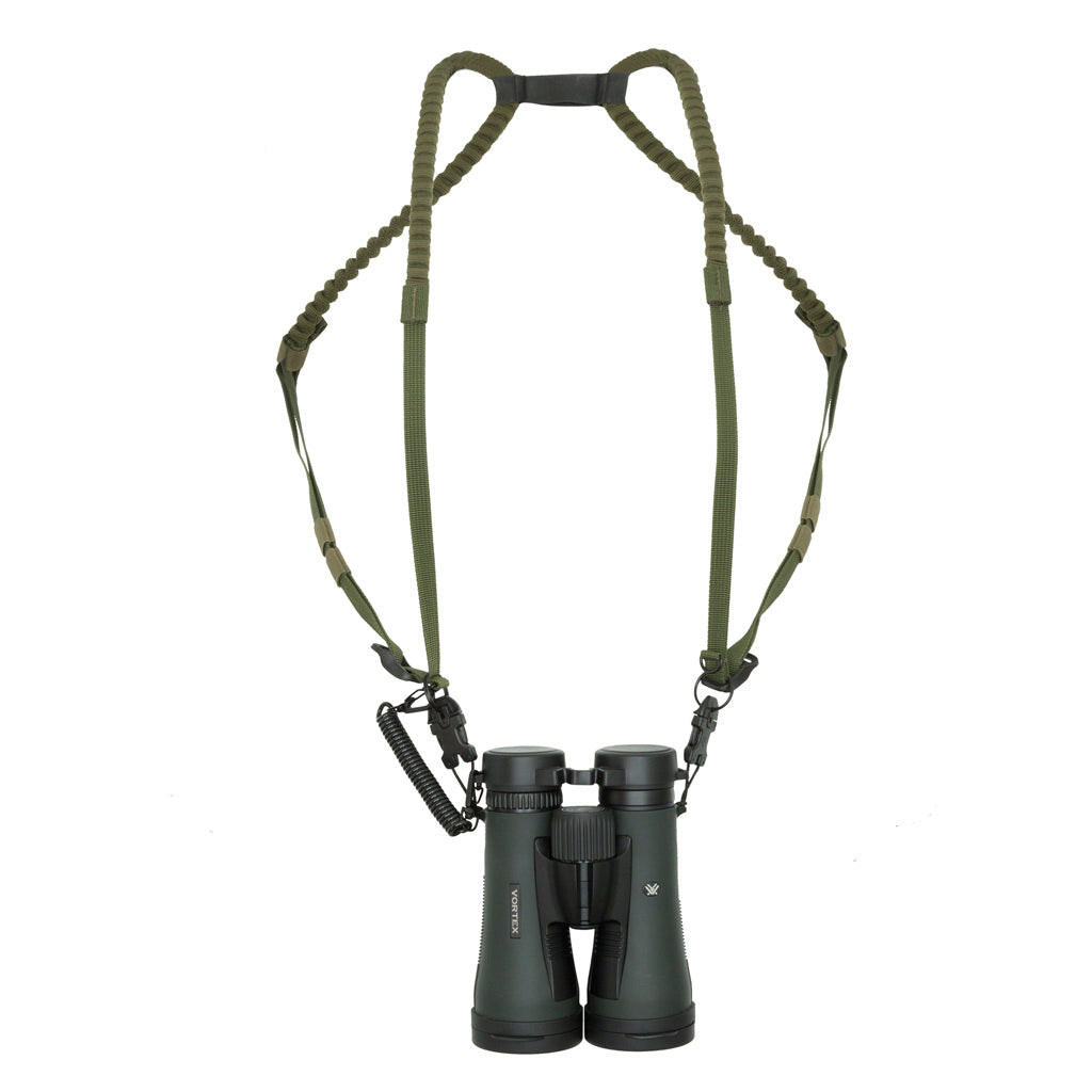 Elevation Dual Bino Harness Green/Black - Perfect for Binoculars and Rangefinders