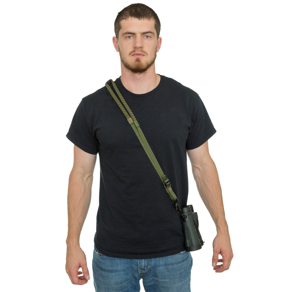 Elevation Dual Bino Harness Green/Black - Perfect for Binoculars and Rangefinders