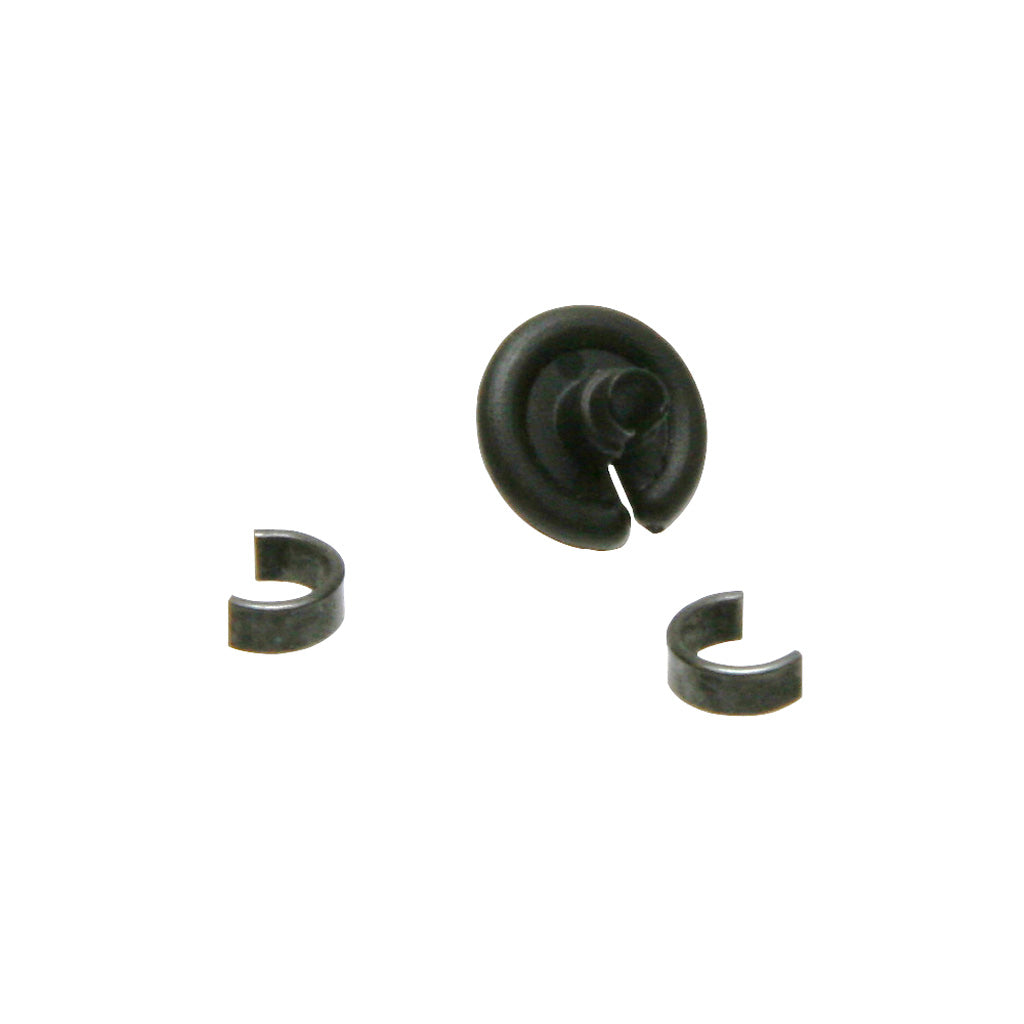 October Mountain Slotted Kisser Button Black 3/8 in. - 1 Pack