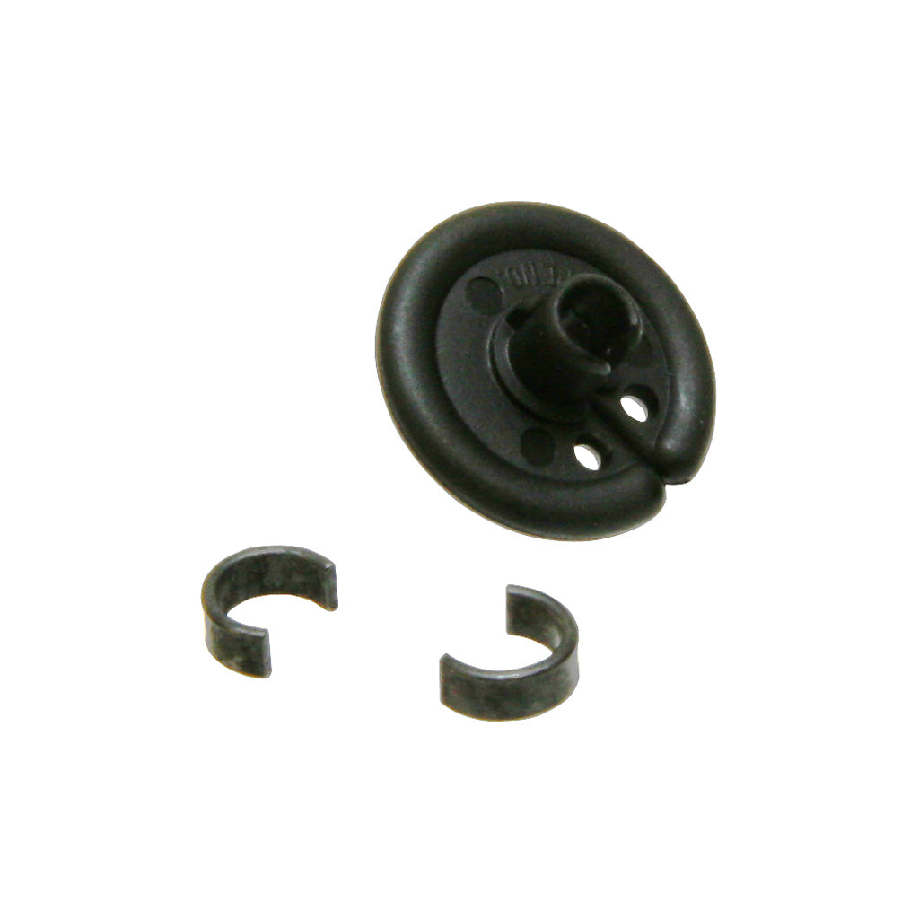 October Mountain Slotted Kisser Button Black 9/16" - Part No. 1837