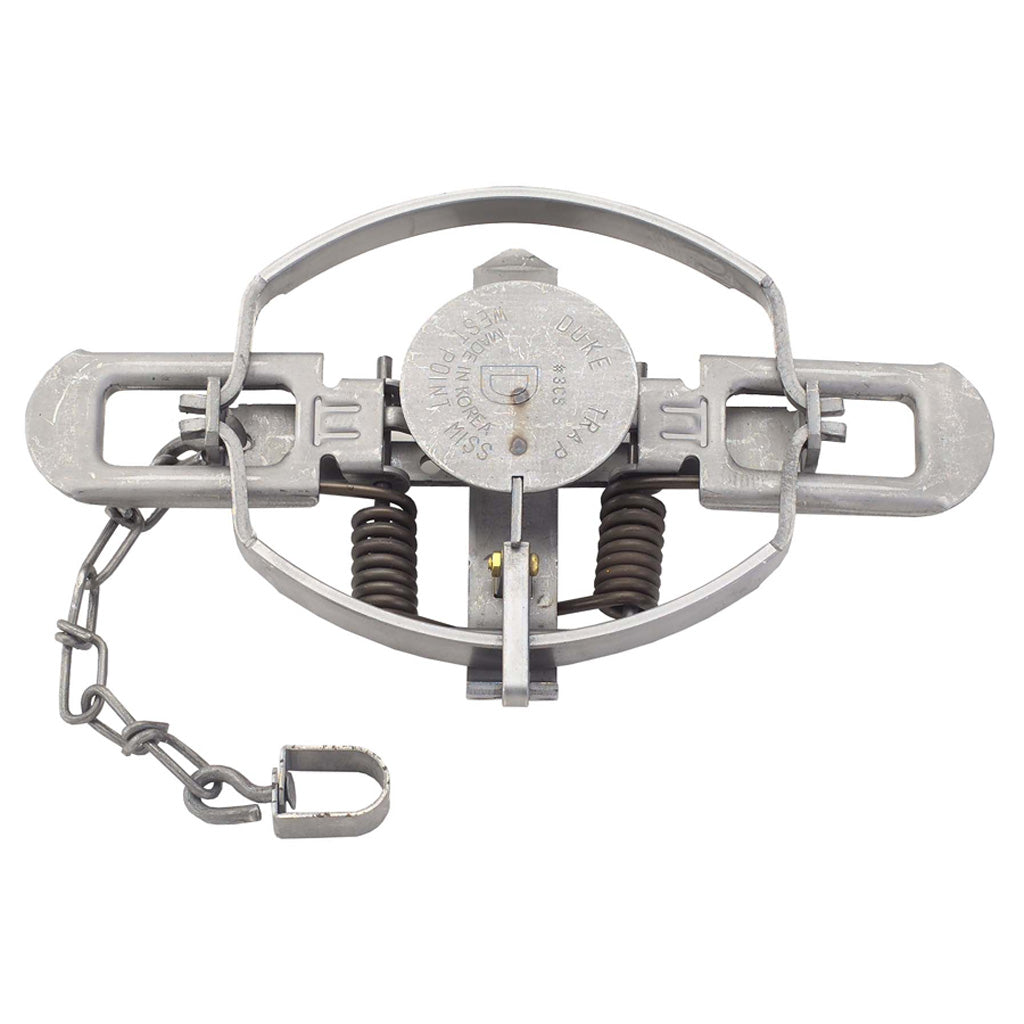 Duke Coil Spring Trap No. 3 - Ideal for Beaver, Bobcat, Coyote, and Lynx