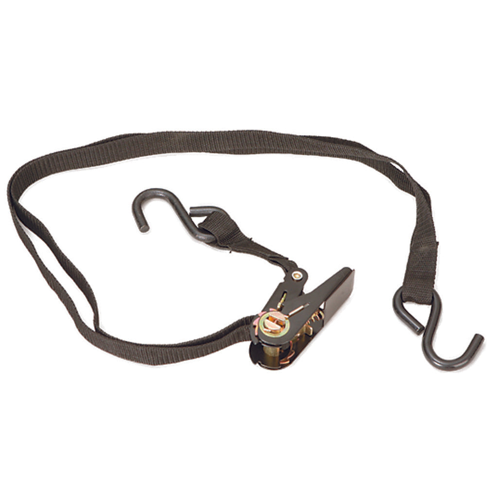Muddy Outdoors Ratchet Strap Black 6 ft. - Heavy-Duty Steel Hooks