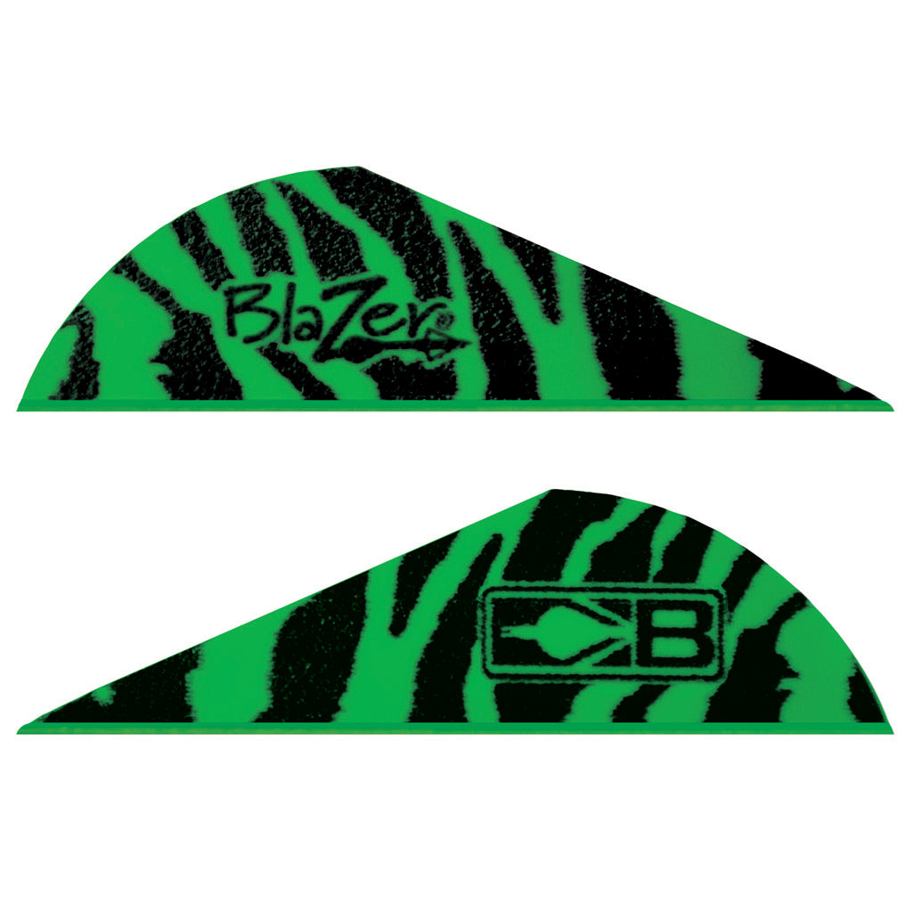 Bohning Blazer Vanes Green Tiger 36 Pack - High Performance Archery Fletching