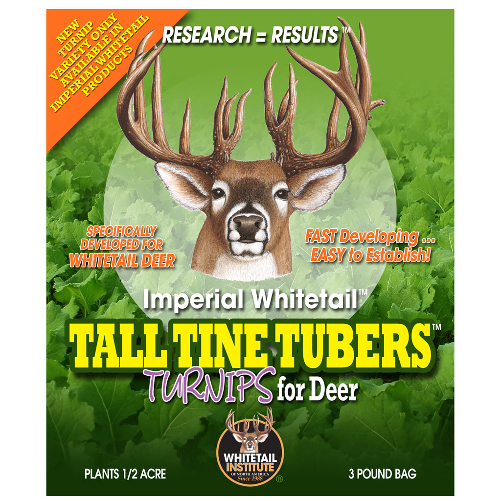 Whitetail Institute Tall Tine Tubers Seed 3 lb - Perfect for 0.5 Acre Food Plots