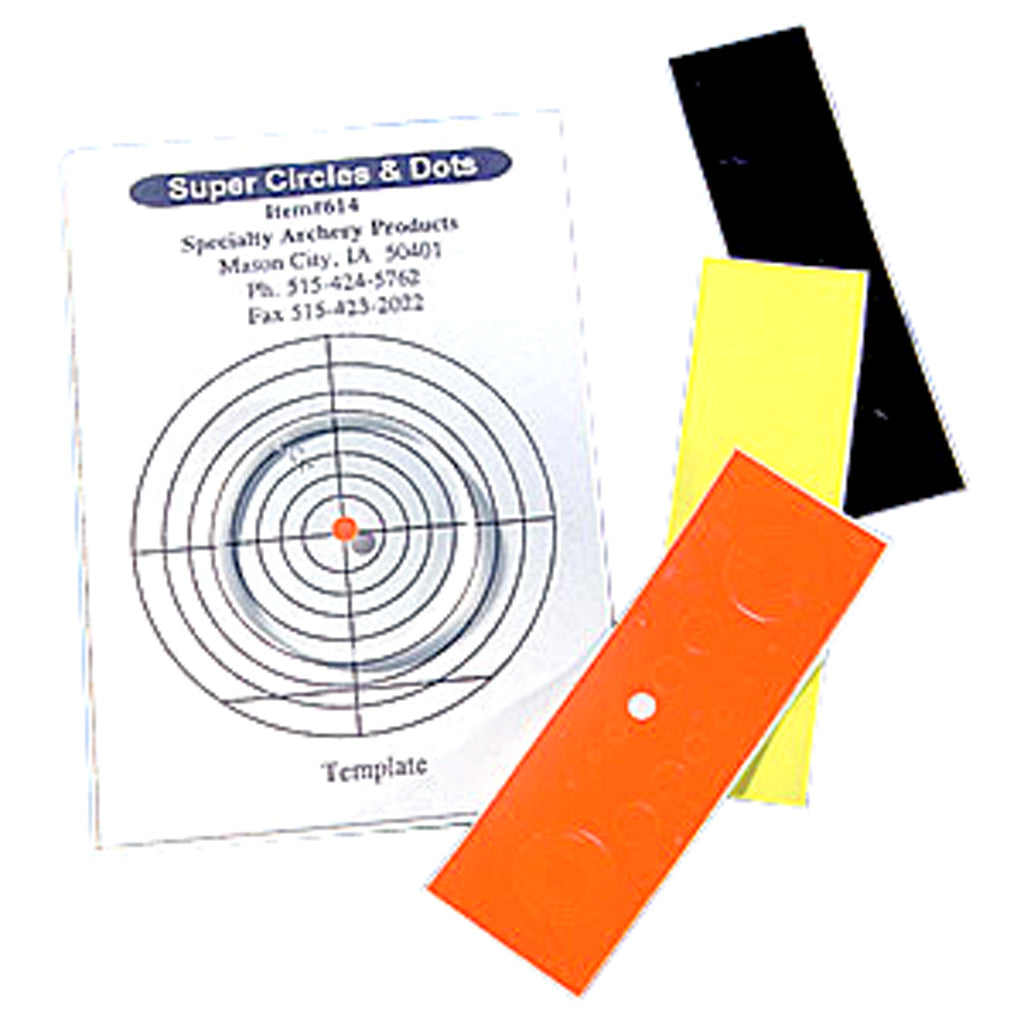 Specialty Archery Circles/Dots Black/Orange/Yellow - Aiming Decals for Scopes