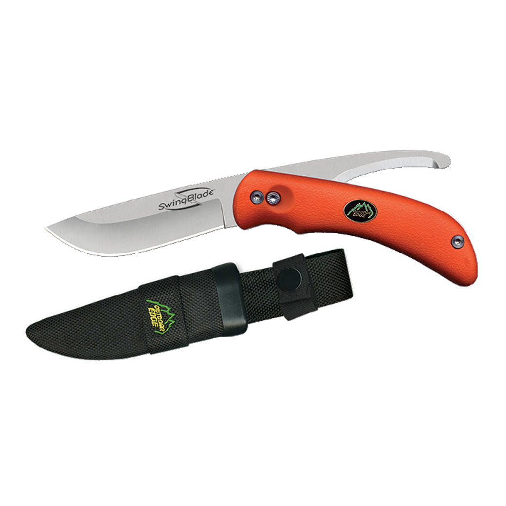 Outdoor Edge Swing Blade Knife Orange - AUS-8 Steel with Kraton Handle