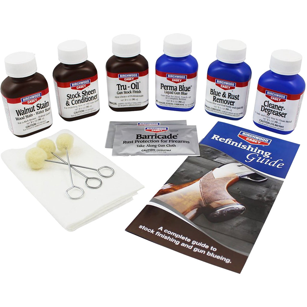 Birchwood Casey Deluxe Finishing Kit Perma Blue &amp; Tru-Oil Complete Kit