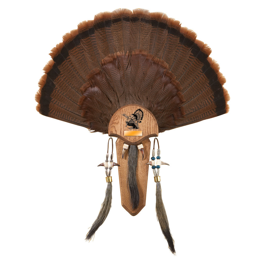 Hunters Specialties HS Strut Mounting Plaque Three Beard - Oak Finish