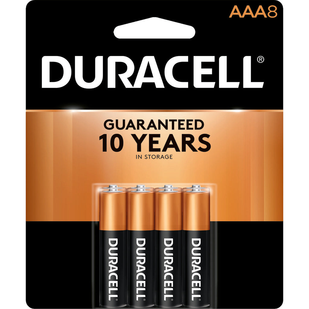 Duracell Coppertop AAA Batteries - 8 Pack (Part No: 041333844015)